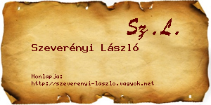 Szeverényi László névjegykártya