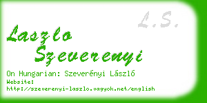 laszlo szeverenyi business card