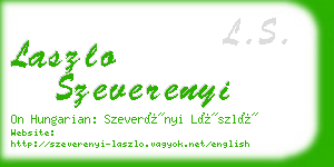 laszlo szeverenyi business card